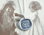 faithful dog wax seal necklace