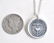 hope in you wax seal necklace