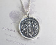 flower wax seal necklace