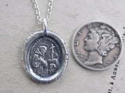 St. Francis wax seal necklace - wax seal jewelry