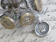 farewell wax seal necklace