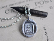 faith hope and charity wax seal necklace