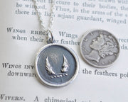 wings wax seal pendant
