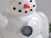 snowflake wax seal necklace