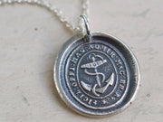 british navy anchor wax seal necklace