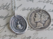 snail wax seal necklace - allways at home - wax seal jewelry