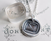 shooting star wax seal necklace
