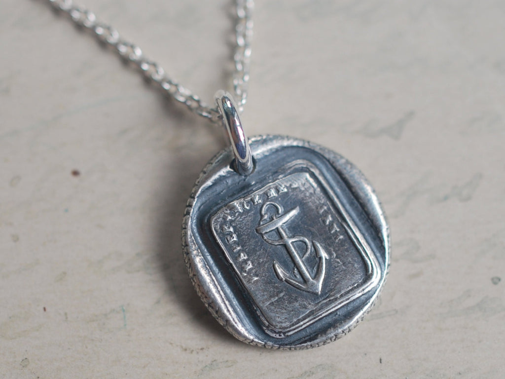 hope sustains me wax seal necklace