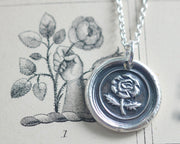 rose wax seal necklace