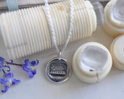 sunset wax seal necklace