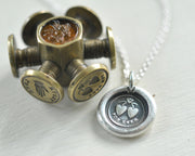 two hearts forever wax seal jewelry